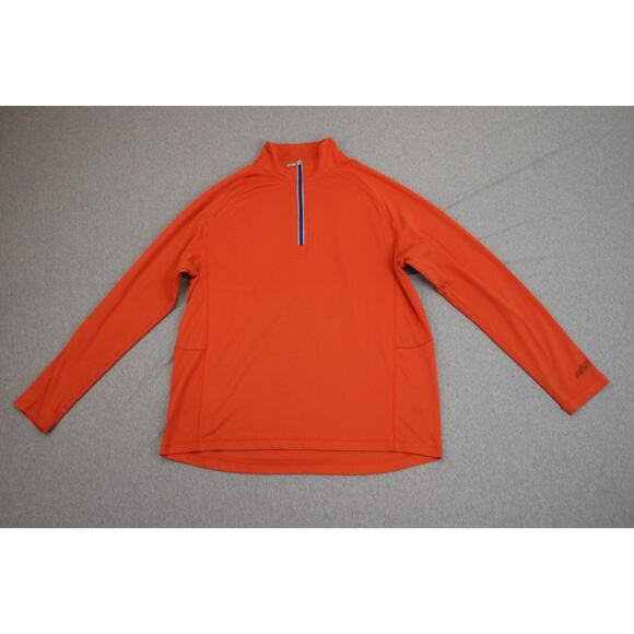 Tommy Bahama Long Sleeve Mens Size M Orange 1/4 Zip performance pullover - Picture 1 of 6